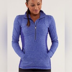 Lululemon Pigment Blue Star Runner 1/2 Zip Pullover Size 4